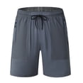 thumbnail image 1 of KIHOUT Men's Ice Silk Quick Dry Athletic Shorts - 100% Polyester, Elastic Drawstring Waist, Zipper Pockets for Running, Workout & Summer Outdoor, 1 of 5