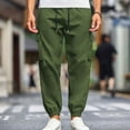 thumbnail image 1 of KIHOUT Men's Lightweight Cargo Joggers Tapered Polyester Pants with Drawstring Waist for Casual and Sports Wear, 1 of 6