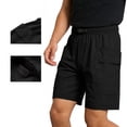 thumbnail image 1 of KIHOUT Men's Lightweight Tactical Cargo Shorts - 90% Nylon 10% Spandex, Buckle Waistband, Velcro Cargo Pockets, Knee-Length for Outdoor Hiking, Running and Casual Daily Wear, 1 of 6