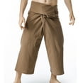 thumbnail image 1 of KIHOUT Men's Linen Cotton Blend Baggy Pants Drawstring Waist Casual Trousers with Pockets for Yoga, Beach, and Daily Wear, 1 of 7