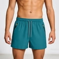 thumbnail image 1 of KIHOUT Men's Quick-Dry Athletic Shorts - Nylon Blend, Elastic Drawstring Waist, Zippered Pockets, Lightweight Breathable Fabric for Running, Gym, Fitness and Casual Wear, 1 of 9
