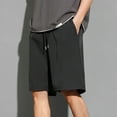 thumbnail image 1 of KIHOUT Men's Quick-Dry Athletic Shorts - Polyester, Elastic Drawstring Waist, Zipper Pockets, Relaxed Fit for Gym Training, Running, Swimming and Summer Casual Wear, 1 of 9