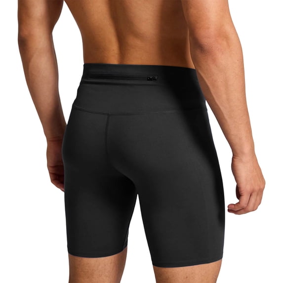 KIHOUT Men's Quick Dry Compression Shorts - 95% Polyester 5% Spandex, Back Zipper Pocket, Elastic for Fitness, Running, Cycling & Training