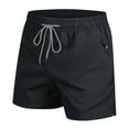 thumbnail image 1 of KIHOUT Men's Quick-Dry Swim & Casual Shorts - Polyester, Elastic Drawstring Waist, Zippered Pocket, 3-Inch Length for Beach, Swimming, Running and Summer Daily Wear, 1 of 8