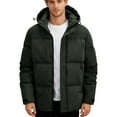 thumbnail image 1 of KIHOUT Men's Quilted Insulated Jacket - Diamond Stitch Pattern Hooded Coat with Thermal Lining for Cold Weather, 1 of 5