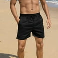 thumbnail image 1 of KIHOUT Men's Soft Stretch Athletic Shorts - 95% Polyester 5% Spandex, Elastic Drawstring Waist, Side Pockets, 5-Inch Length for Gym Training, Running and Summer Casual Wear, 1 of 9