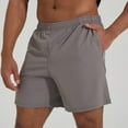 thumbnail image 1 of KIHOUT Men's Solid Color Quick Dry 5" Inseam Athletic Shorts with Pockets, Elastic Waist Straight Fit Gym Beach Shorts for Men, 1 of 9