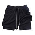 thumbnail image 1 of KIHOUT Men's Solid Lightweight Mesh Casual Shorts - 100% Polyester, Elastic Drawstring Waist, Functional Pockets for Summer Lounging & Daily Wear, 1 of 1