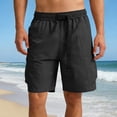 thumbnail image 1 of KIHOUT Men's Solid Quick-Dry Cargo Shorts - Nylon Spandex Blend, Buckle Belt Elastic Waist, Zipper Multi-Pocket for Outdoor, Sports and Casual Wear, 1 of 9