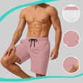 thumbnail image 1 of KIHOUT Men's Solid Quick-Dry Swim Trunks - 95% Polyester 5% Spandex, Elastic Drawstring Waist, Mesh Lined with Pockets for Beach, Pool and Active Wear, 1 of 9