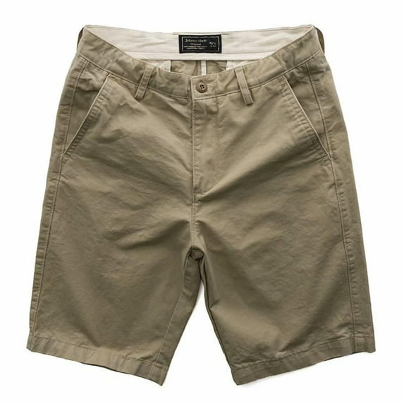 KIHOUT Men's Stretch Chino Shorts - Nylon Spandex Blend, Button Zipper Closure, Classic Straight Leg with Side Pockets, Versatile for Spring Summer Daily Work and Casual Wear