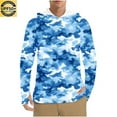 thumbnail image 1 of KIHOUT Men's UPF 50+ Allover Graphic Printed Hooded Thumb Hole Long Sleeve Sun Protection Shirt, Quick Dry Cooling UV Block Outdoor Sun Shirt, 1 of 8