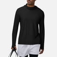 thumbnail image 1 of KIHOUT Men's UPF 50+ Hooded Sun Protection Long Sleeve Shirt with Thumb Hole Cuffs Quick Dry Breathable Stretch Mesh Fabric for Running Gym Fishing Hiking Outdoor Casual Athletic Top, 1 of 9