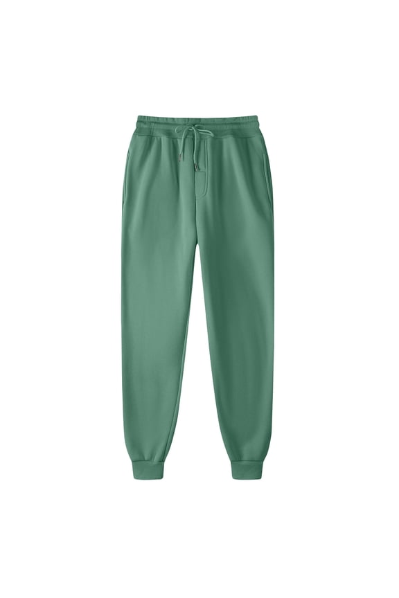 Mens Fleece Active Athletic Workout Jogger Elastic Waist Full Length Hip-hop Sweatpants for Men with Pocket and Drawstring