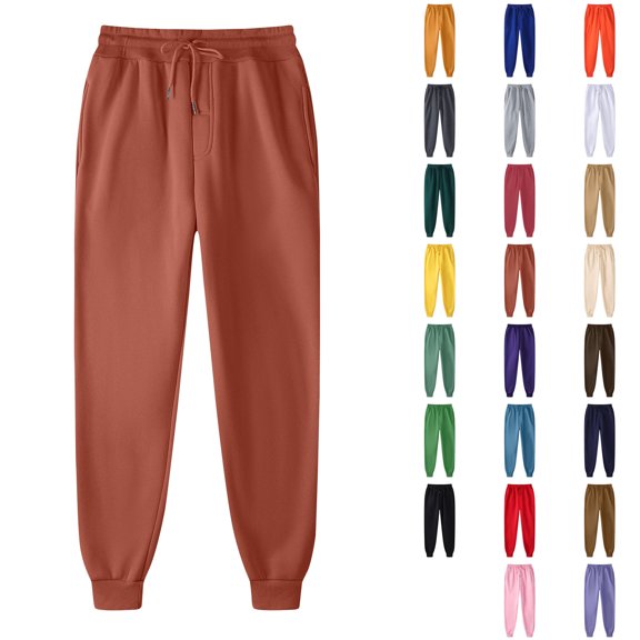 KIHOUT Mens Fleece Active Athletic Workout Jogger Elastic Waist Full Length Hip-hop Sweatpants for Men with Pocket and Drawstring