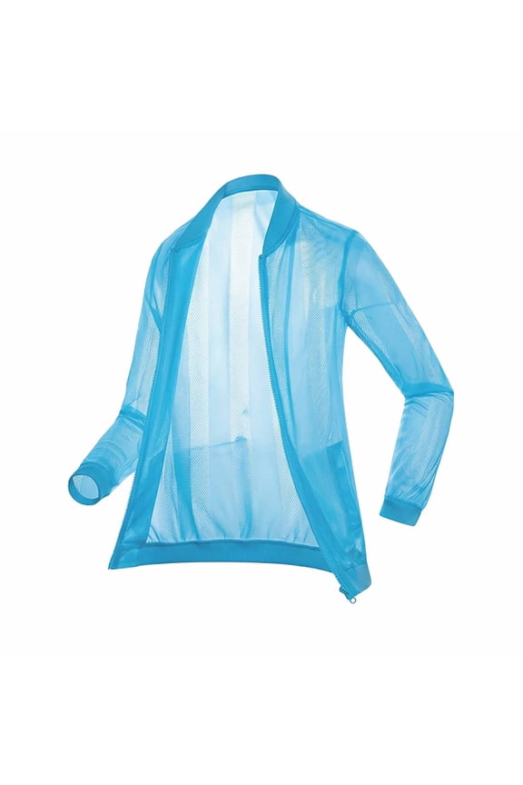 Mens Full Zip Up Mesh Hooded Jacket Breathable UPF50+ Sun Protection Lightweight Windbreaker for Fishing Outdoor Sports