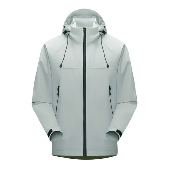 KIHOUT Mens Lightweight Waterproof Jacket Windproof Rain Hooded Jackets for Men Hiking Cycling Travel