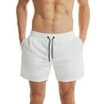 thumbnail image 1 of KIHOUT Mens Shorts Casual Solid Pocket Elastic Waist Straight Half Shorts Pants Sport Workout Pants, 1 of 6