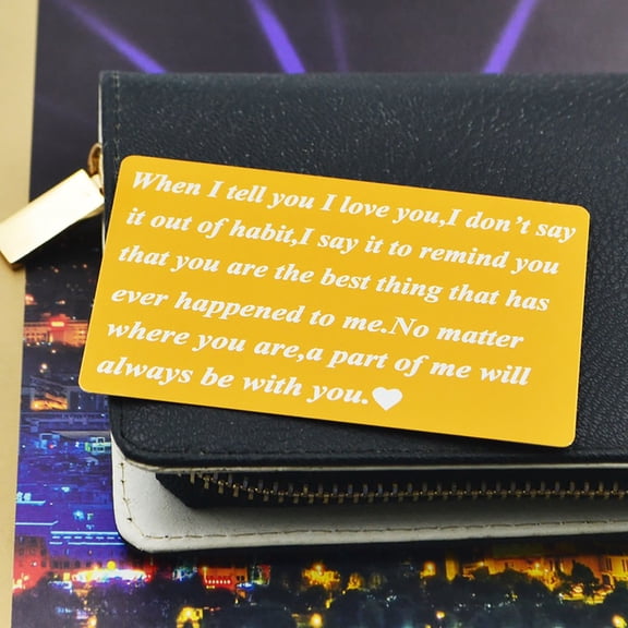 KIHOUT New Wallet Insert Card Christmas Gift For His Boyfriend Husband Valentine鈥檚 Day Wife Girlfriend Boyfriend Anniversary Gift