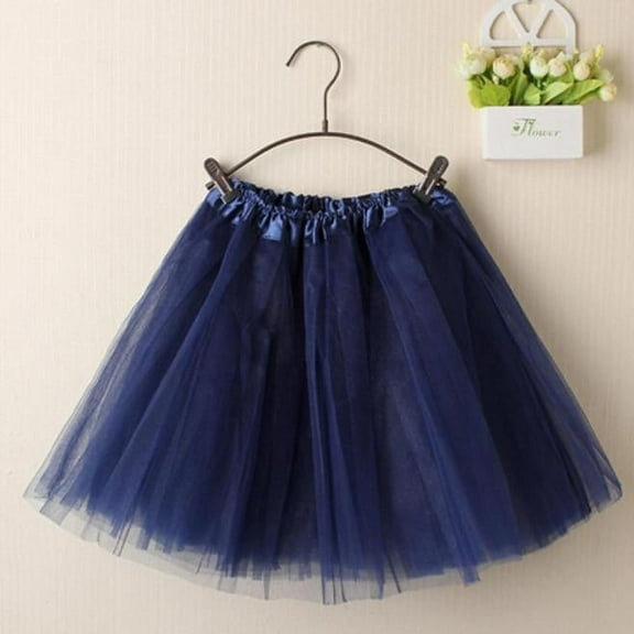KIHOUT Plus Size Skirt For Women Clearance Women Layered Organza Lace Mini Skirt Navy