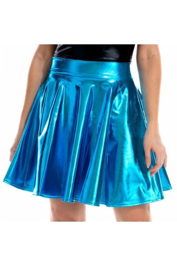 Plus Size Skirt For Women Women's Basic Versatile Stretchy Flared Casual Solid Color Party Mini Skater Skirt