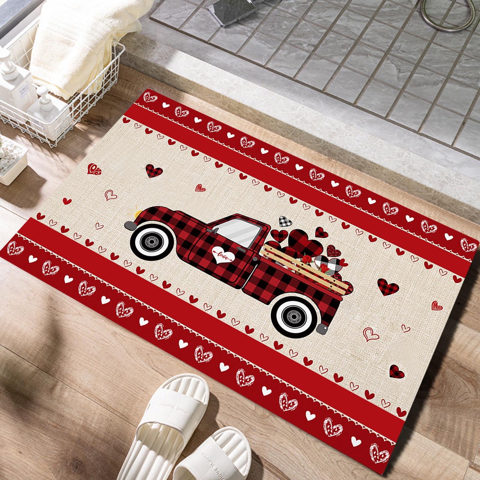 KIHOUT Promotion Valentine's Day Carpet Living Room Bedroom Doormat
