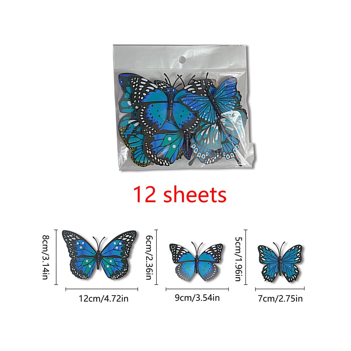 KIHOUT Propormotion 12pcs Butterf Design Decal Art Wall Stickers Room