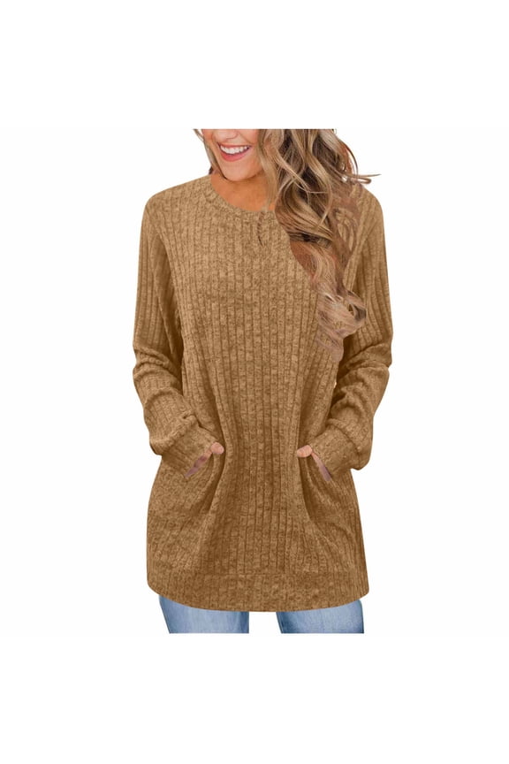 Ribbed Pocket Top - Pockets Hold Kid Snacks for School Drop-Offs & Grocery Runs; Soft Fabric (Easy to Wear) (S-XXL)