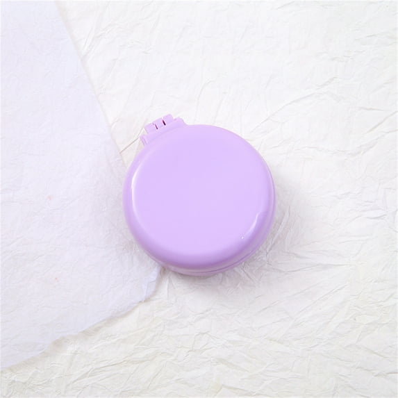 KIHOUT A Romantic Macaroon-color Folding Hair Brush With Mirror, Round Portable Folding Pocket Hair Brush Mini Hair Massage Comb Travel Size For Women And Girls