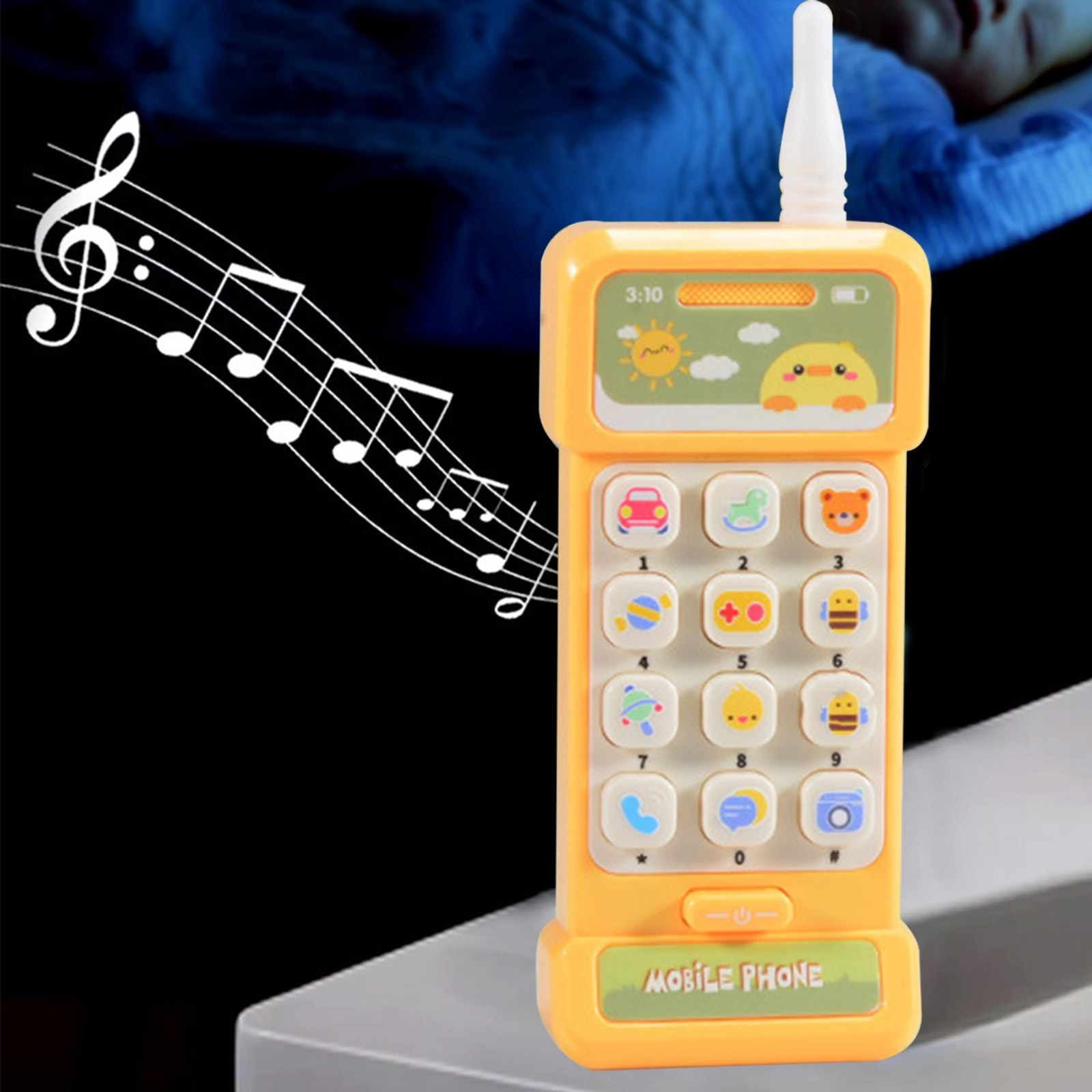 KIHOUT Sales Baby Teether Cell Phone Toy, Soft Silicone Chew Toy with POP Pressable Key, Early