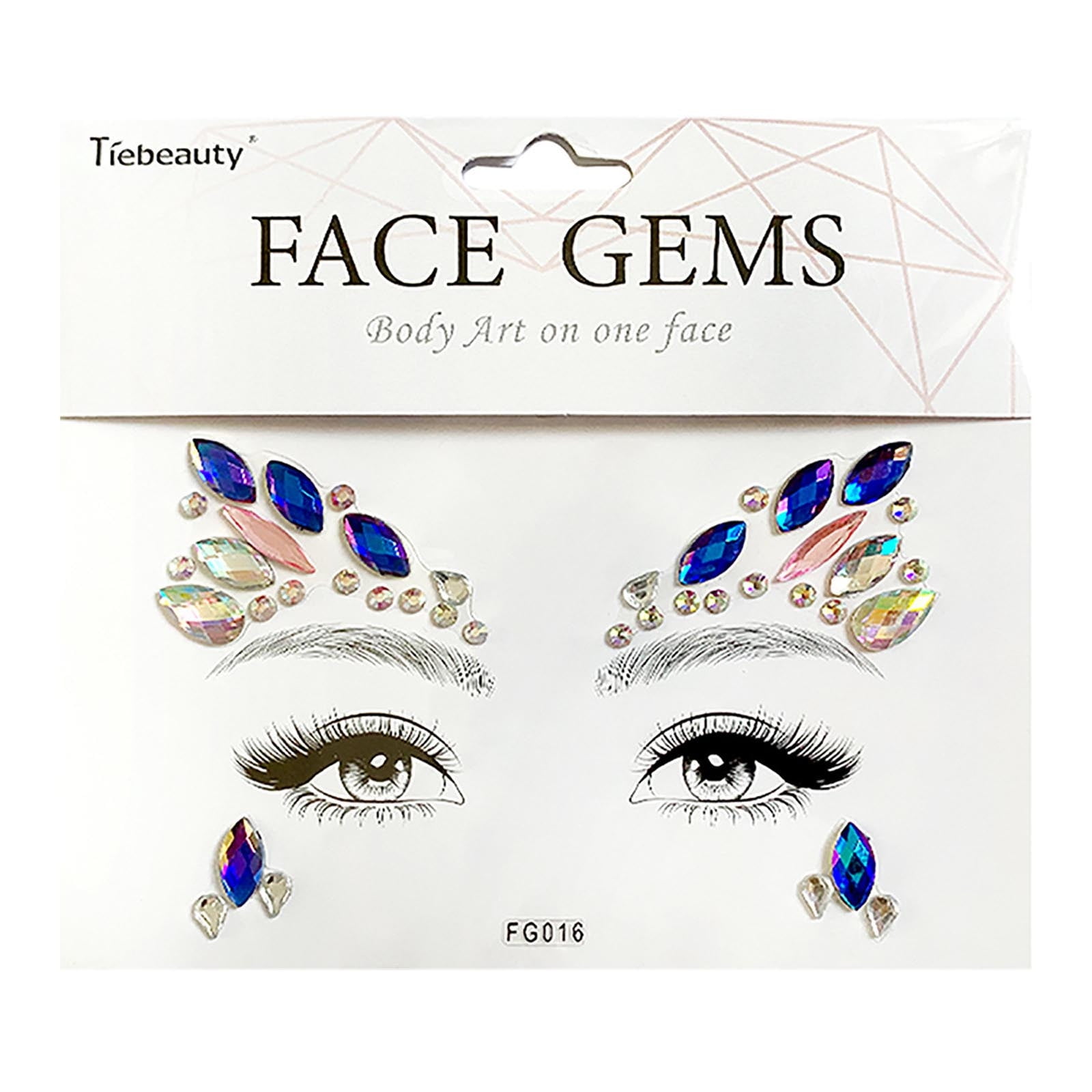 KIHOUT Sales Face Gems Self Adhesive Face Rhinestones Stick On for Hair Gems Makeup Stickers