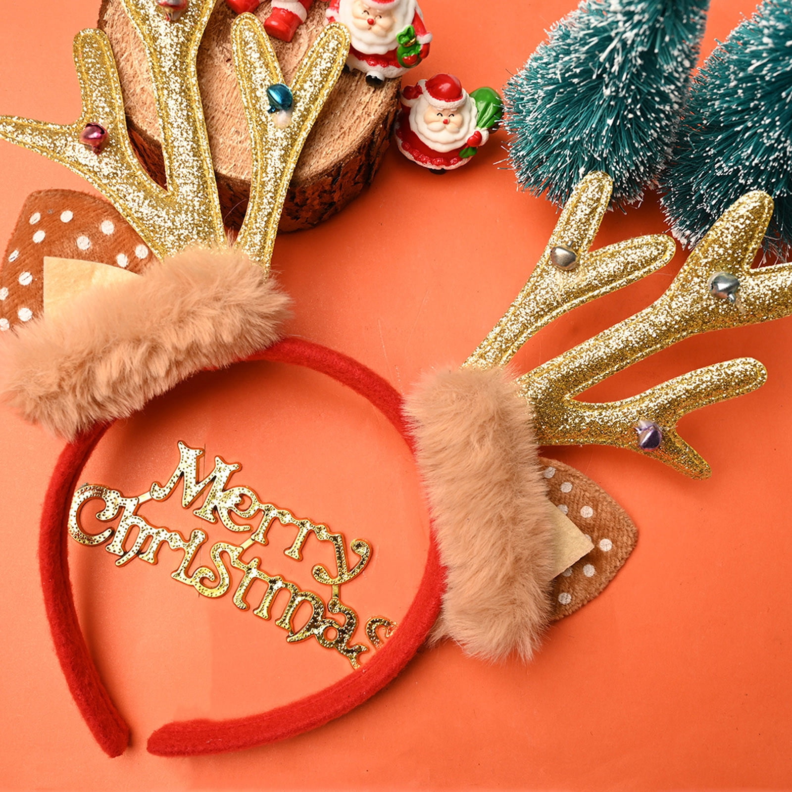 KIHOUT Sales Gold Christmas Headbands Elk Antler Hair Bands Teddy Bear