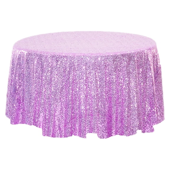 KIHOUT Sequin Table Cloths for Parties, 60cm Glitter Overlay Table Cover Fitted Square Round Small Tables for Christmas Wedding Birthday Holiday Event Cake Decoration