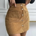 thumbnail image 1 of KIHOUT Skirt For Women Plus Size Clearance Fashion Women Button Zipper High Waist Tight Solid Pocket Retro Skirt Women Pleated, 1 of 9