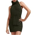thumbnail image 1 of KIHOUT Sleeveless Sweaters Dress for Women Backless Turtleneck Anime Virgin Killer Sweater One-Piece Bikini Package Hip Knit Tank Top Vest Ladies Warm Nightdress (Black,S-2XL), 1 of 6