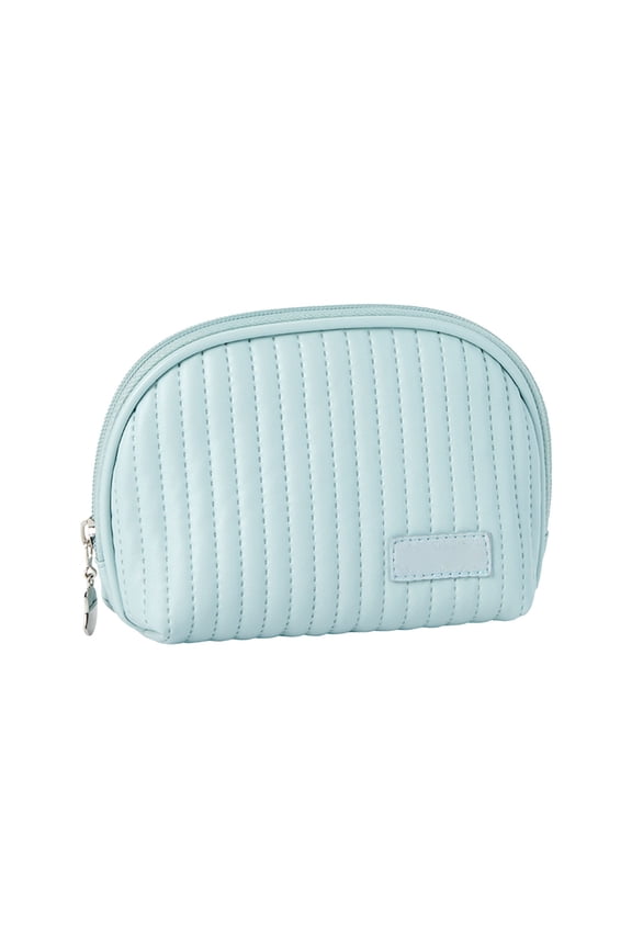 Small Makeup Bag for Purse, Travel Lipstick Cosmetic Pouch with Mirror Leather Waterproof Portable Zipper Mini Cute Makeup Toiletry Storage Organizer Coins Pouch for Women Girls