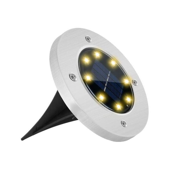 KIHOUT Solar Ground Lights, 8 LED Solar Disk Lights, Outdoor Solar Lights Waterproof In-Ground Landscape Path Lighting Disc Lights for Pathway Garden Lawn Yard Driveway Walkway Sidewalk