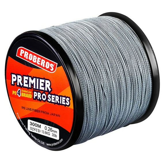 KIHOUT Spring Super Strong Abrasion PE braid Fishing Line 4 Strands 300M 30LB