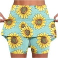 thumbnail image 1 of KIHOUT Summer Shorts Skirts for Women Floral Printed Mid-waist Sports Skirts Swimsuit Bottom, Size S-4XL, 1 of 5