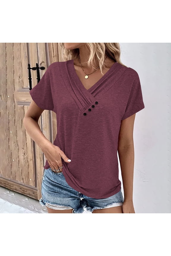 Tops for Women's Solid Cute Sleeveless V Neck Camisoles Hollow Out Tube Pleated Tops Blouse