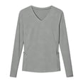 thumbnail image 1 of KIHOUT UPF 50+ Sun Protection V-Neck Long Sleeve Rash Guard Womenwith Pockets Swim Workout Top, 1 of 7