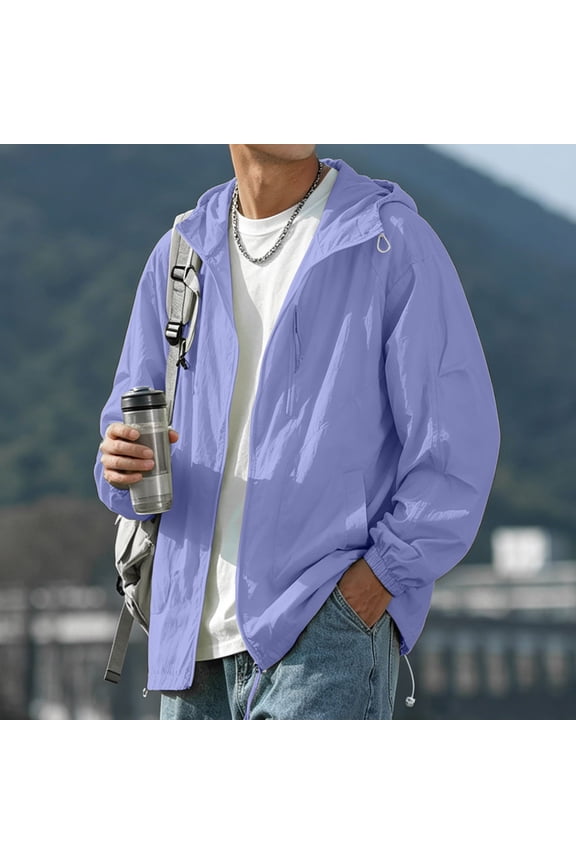 Unisex Oversize UPF 50+ Sun Protection Jacket Full Zip Hooded Lightweight Breathable Summer Coat for Outdoor Fishing Hiking