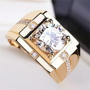KIHOUT Valentine's Day Fashion Ring Jewelry Men's Ring Domineering Luxury Diamond Ring