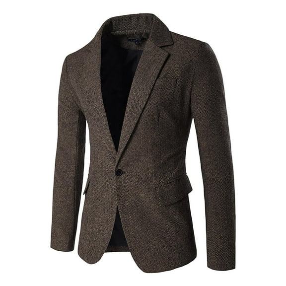 KIHOUT Winter Fashion Men Personality Solid Color Casual Suit Jacket