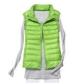 thumbnail image 1 of KIHOUT Winter Puffer Vest Women Lightweight Sleeveless Solid Color Down Vest Stand Collar Womens Vests Zip up Outerwear, 1 of 6