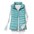thumbnail image 1 of KIHOUT Winter Puffer Vest Women Lightweight Sleeveless Solid Color Down Vest Stand Collar Womens Vests Zip up Outerwear, 1 of 6