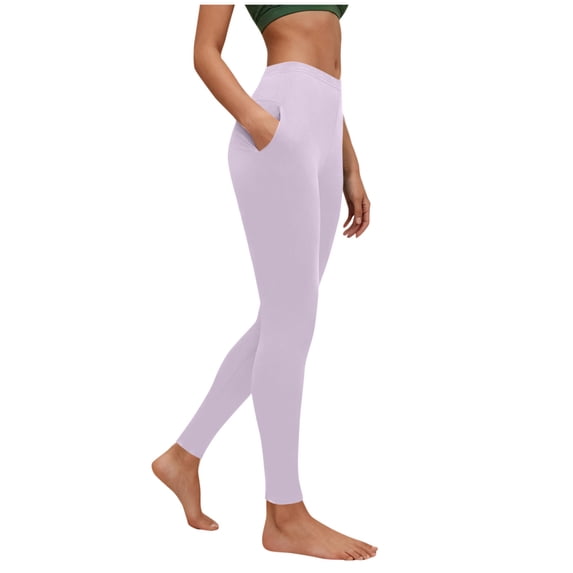 KIHOUT Women High Waisted Leggings with Side Pocket Buttery Soft Milk Silk Brushed Workout Yoga Pants 4 Way Stretch Tummy Control Running Gym Athletic Trousers