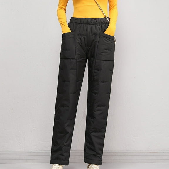 KIHOUT Women Pants Plus Size Fashion Casual Women Solid Span Ladies High Waist Keep Warm Long Pants Full Length Pants Leggings