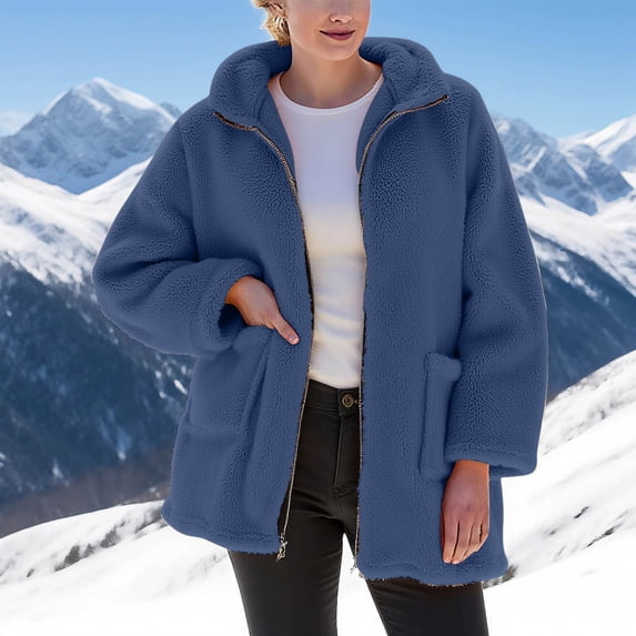 KIHOUT Women’s Cozy Fleece-Lined Sherpa Cardigan - Thick Winter Warm Open Front Robe Coat for Housewarming Gifts Cold Weather