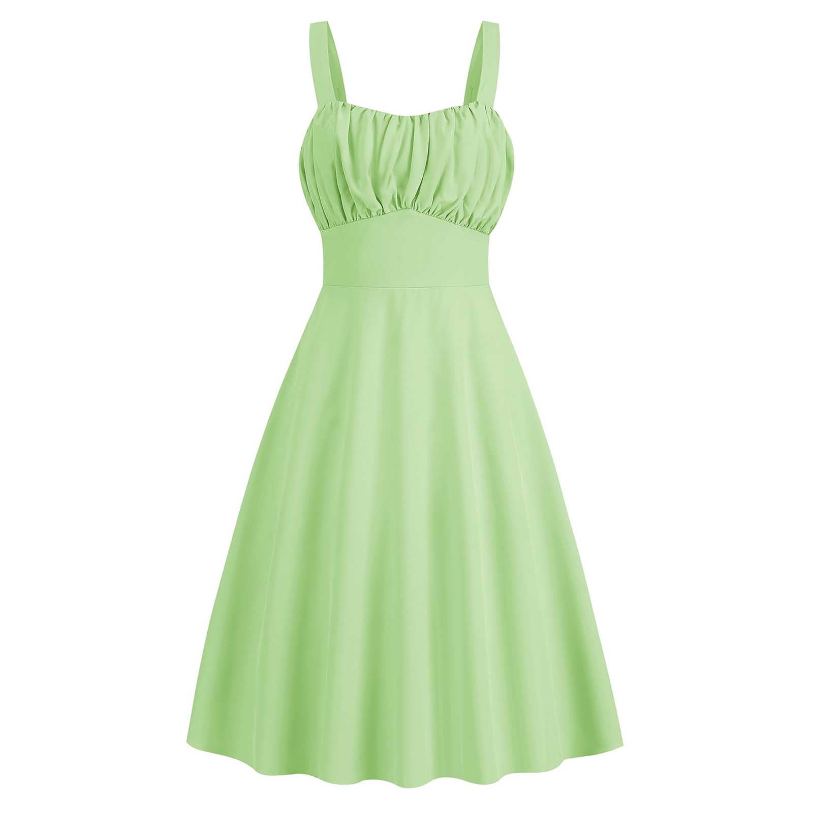 Solid Lycra Camisole Dress with Pinch